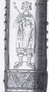 Изображение Людовика Ребенка (900-911) на ножнах "Императорского меча"