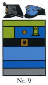 Цвета полкового парадного обмундирования (приборный цвет яблочно-зеленый (apfelgrün), приборный металл желтый)