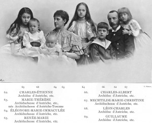 Семья эрцгерцога Карла Стефана в 1896 г. (самый младший ребенок в семье эрцгерцог Вильгельм — на руках у матери)