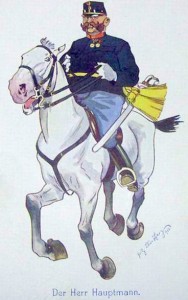 Гауптман пехотного полка общей армии в походном обмундировании до 1908 года