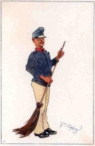 Рядовой пехотного полка общей армии в повседневном летнем обмундировании до 1908 года