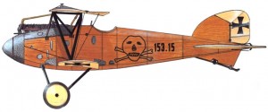 Самолет Ариги Аlbatros D. III (постройки Oef), бортовой номер 153.15 (Flik 55J, сентябрь 1917 г.)