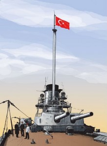 Турецкий флаг на "Гебене"