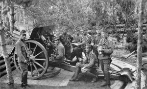 Расчет 10-cm Feldhaubitz M.14 (Южный фронт, 1917 г.)