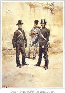 Матрос, морской пехотинец и боцман (1837)