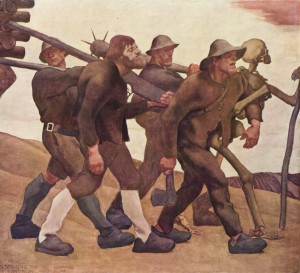 Скандальная картина Альбина Эггер-Линца «Пляска смерти Девятого Года» (1908)