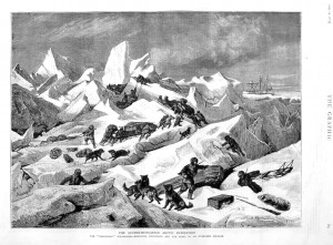«Австро-венгерская арктическая экспедиция» — эта гравюра из иллюстрированного журнала неправдиво показывает реалии, так как собак было всего три
