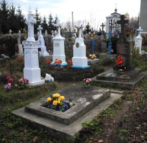 Могила д-ра Ореста Зарицького у селі Нище Зборівського району наприкінці жовтня 2013 року (фото автора).