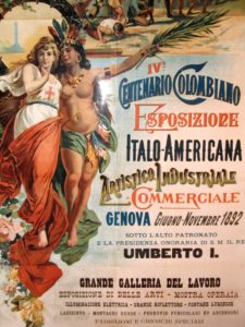 Плакат з інформацією про Італійсько-Американську виставку в Генуї з нагоди 400-річного ювілею відкриття Америки