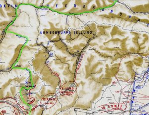 Реконструкція маршруту відходу роти Станіміра з Італійського фронту