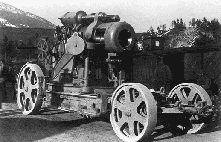 Транспортирование 30,5-см тяжелой мортиры М11 на позицию на Итальянском фронте