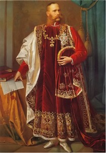 Император Франц Иосиф I в мантии Ордена Золотого Руна. 1868 г.