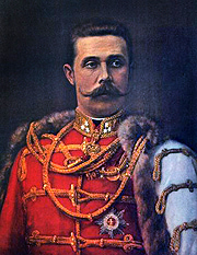 Генерал кавалерии наследник престола эрцгерцог Франц Фердинанд в праздничном мундире венгерского генерала