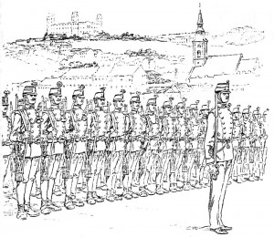 Пехота гонведа на параде в Братиславе (около 1912 г.)