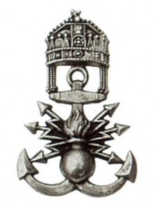 Знак на воротник для пионеров пехотных частей (Honvéd-Pionierzüg) гонведа