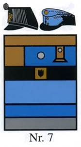 Цвета полкового парадного обмундирования (приборный цвет темно-коричневый (dunkelbraun), приборный металл белый)