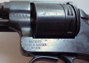 Барабан и клеймо револьвера Rast-Gasser M1898