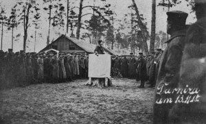 Митинг германских военнопленных-репатриантов в Дарницком лагере (13 ноября 1918 г.)