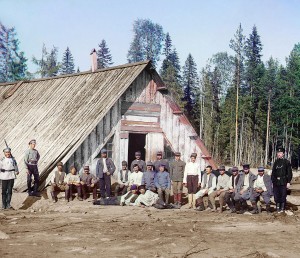 Австро-венгерские и германские военнопленные на строительстве Мурманской железной дороги (фотография С.М. Прокудина-Горского)