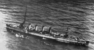 Снимок с самолета легкого крейсера SMS «Novara» (15 мая 1917 г.)
