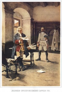 Офицер инженеров и рядовой саперов (1760)