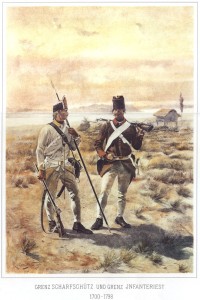 Стрелок-граничар и пехотитнец-граничар (1700-1798)
