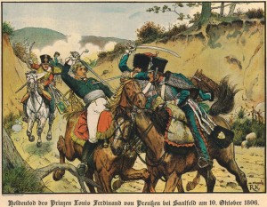 Рихард Кнётель «Героическая смерть принца Луи Фердинанда при Заальфельде» (1895)