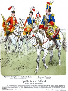 Музыканты кавалерии начало XVIII века