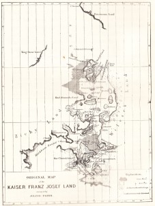 Карта Земли Франца Иосифа, выполненная Юлиусом Пайером