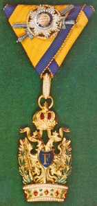 Малое отличие 1-й степени ордена Железной Короны с военным отличием и серебряными мечами
