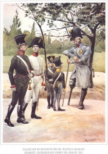 Военный инвалид (справа), 1820 г.