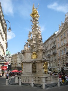 «Чумной столб» — памятник, посвященный эпидемии чуму в 1349 года в Вене