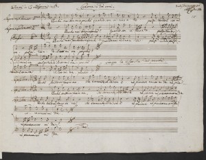 Нотная рукопись композитора Франца Ксавера Зюсмайера (коллекция Британской энциелопедии)