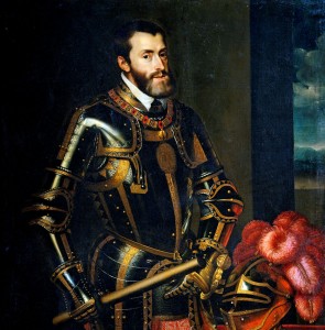 Император Карл V с жезлом (Хуан Пантоха де ла Круз, копия портрета Тициана)