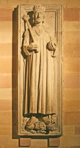 Изображение Рудольфа I на его могиле в Шпайерском соборе