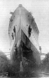 Повреждения дредноута «Jean Bart», полученные в результате попадания торпеды
