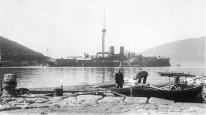 SMS Kronprinz Erzherzog Rudolf в бухте Каттаро