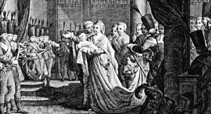 Выступление Марии Терезии на заседании венгерского сейма с просьбой о помощи в войне против многочисленных врагов (1741 г.)