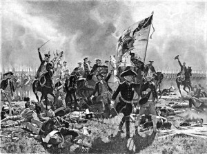 Прусский король Фридрих II в битве при Цондорфе (Художник Карл Рёхлинг)