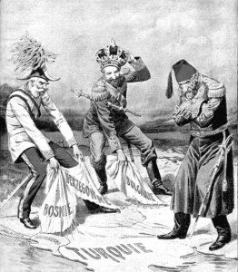 Карикатура французского журнала на «Боснийский кризис» 1908–1909 гг.
