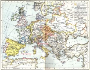 «Горячие точки» Европы в 1529 году (Исходная карта из атласа Шепарда)