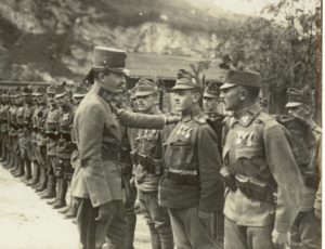 Император и король Карл инспектирует 59-й пехотный полк общей армии (27.11.1917)