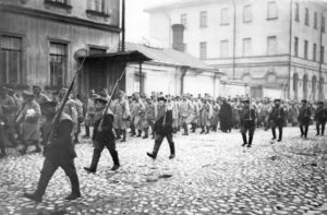 Колонна австрийских военнопленных в Петрограде