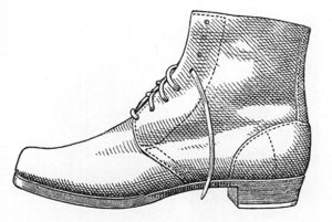 Малюнок черевика в регламенті обмундирування сухопутних військ 1910 року (Adjustierungsvorschrift für das k.u.k. Heer 1910/1911. I. Teil (Reprint). – Wien: Verlag Militaria, 2010. – S. 69.)