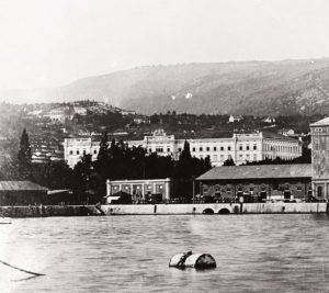 Будівля Морської академії у Фіуме (сучасна Рієка), в якій навчався Орест Цопа протягом 1902-1906 рр.