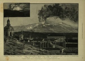 Липневе виверження вулкану Етна. Малюнок в італійській газеті “L’Illustrazione Italiana” від 31 липня 1892 р.