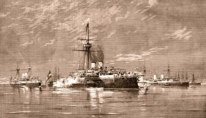 Австрійська флотилія входить до гавані Генуї. 1 вересня 1892 р.