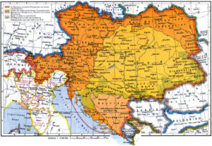 Політична карта Австро-Угорщини