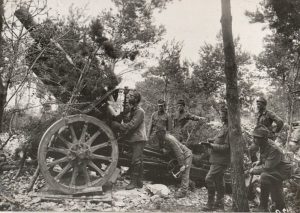 Гаубиця М 15 на вогневій позиції у Набресіни. Серпень 1917 року