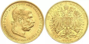 20 корон (Австро-Угорщина, 1897 рік)
